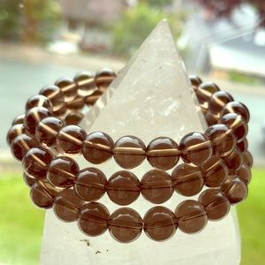 • I got your back • Smoky Quartz Crystal Bracelet